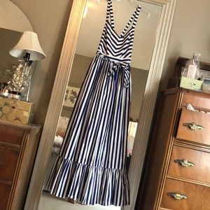 J Crew striped maxi dress